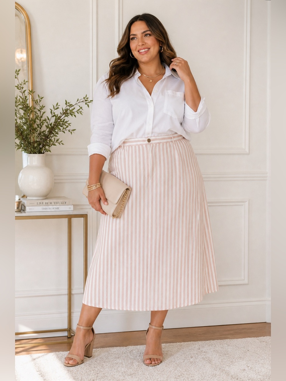 A New Day Striped Skirt – XXL (NWT)